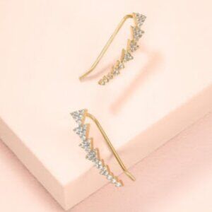 Stella & Dot Pave Gold Triangle Climbers